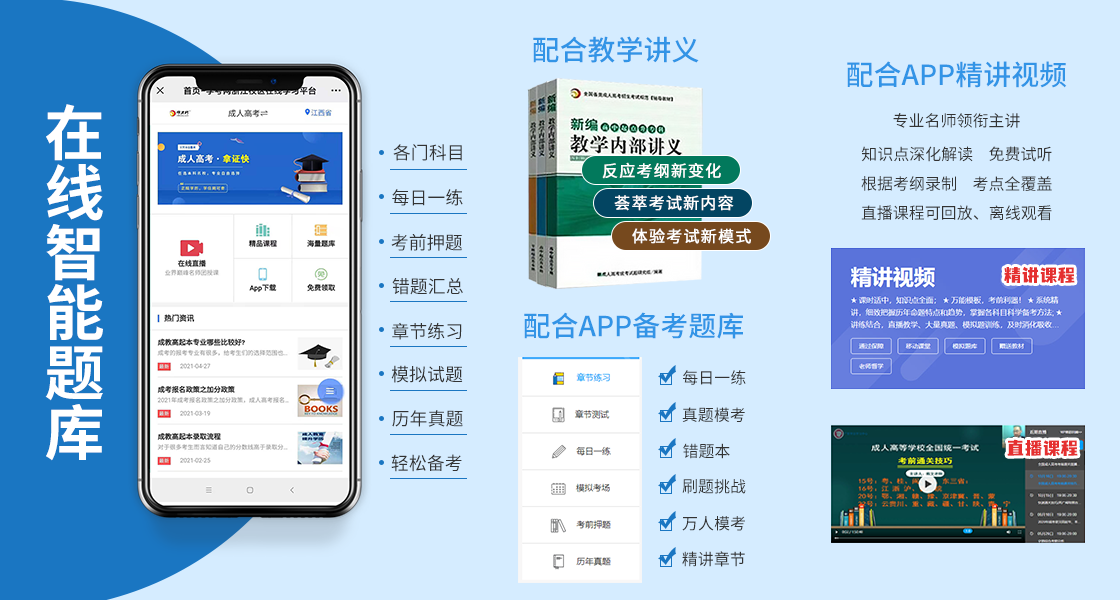 广州成人高考考前复习资料！